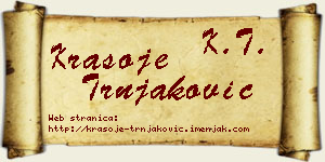 Krasoje Trnjaković vizit kartica
